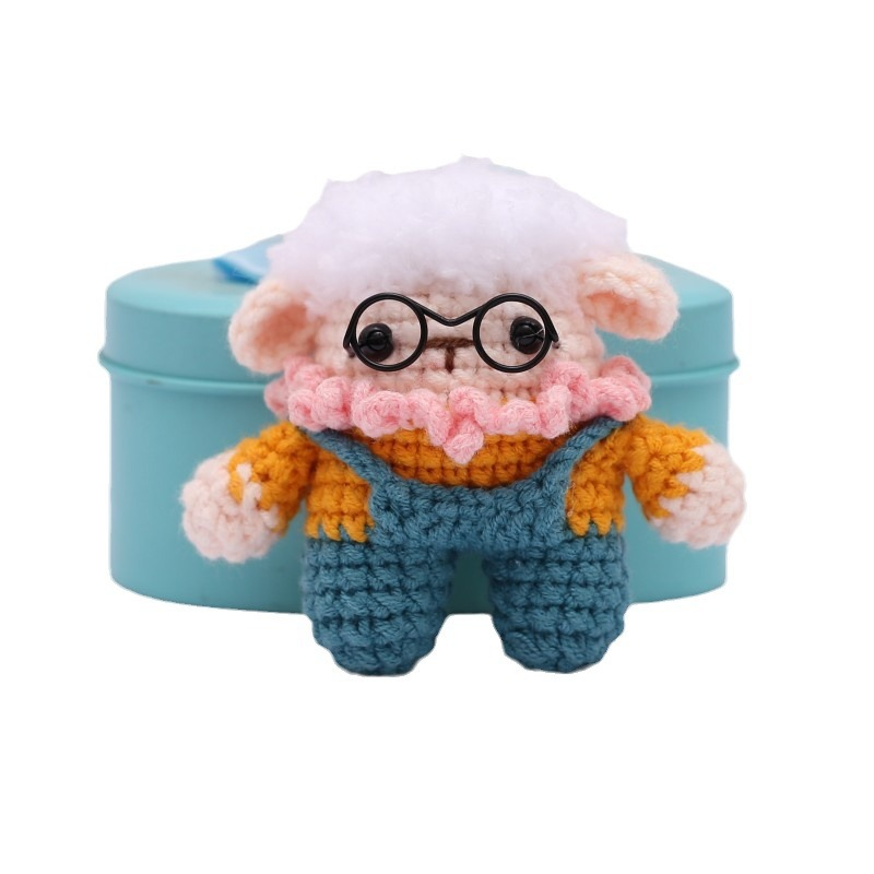 Adorable Handmade Cute Wear-Glass Crochet Sheep