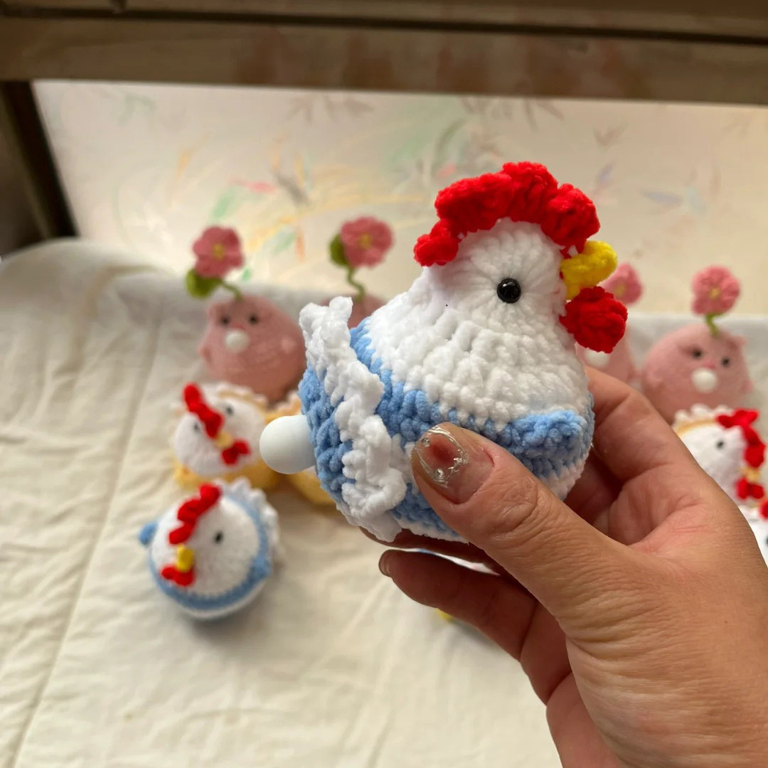 Handmade Crochet Squeeze Bubble Stress-relif Chick Gifts