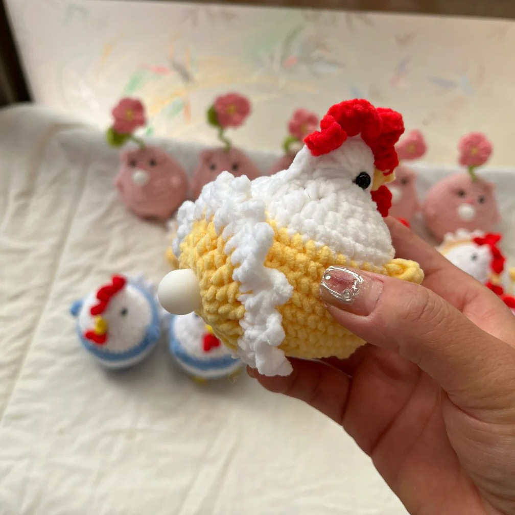 Handmade Crochet Squeeze Bubble Stress-relif Chick Gifts