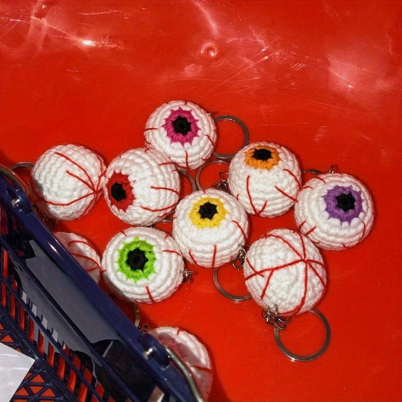 Handmade Horrify Unqie Halloween Eyeballs Keychain